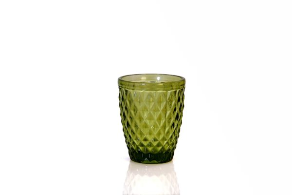 green colour drinking glass