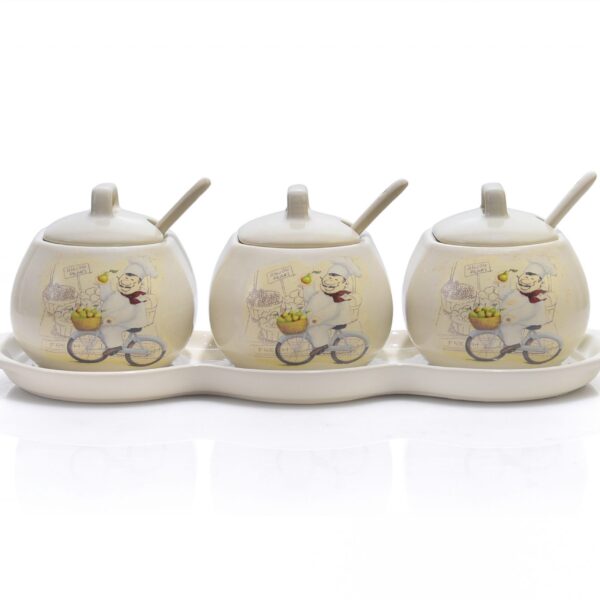 Ceramic Tea Coffee Sugar Canisters